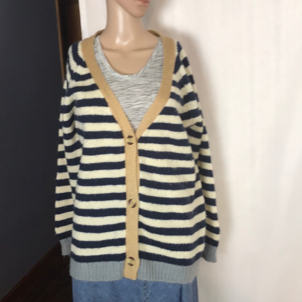 Promesa Usa Striped Cardigan Sweater Size M